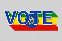 Vote message Ethiopia flag election illustration