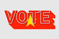 Vote message Vietnam flag election illustration