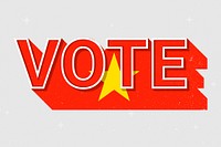 Vote word Vietnam flag vector election