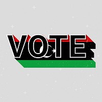 Vote message election Libya flag illustration