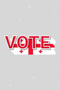 Georgia vote message election psd flag