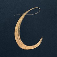 Hand drawn letter C lettering typography font