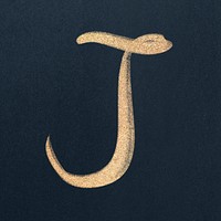 Letter J cursive typography font