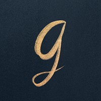 Hand drawn letter G lettering typography font