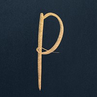 calligraphy letter P typography font