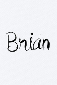 Hand drawn psd Brian font typography