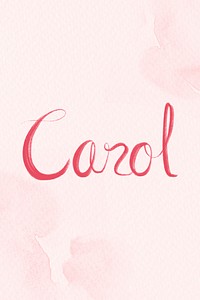 Carol name psd hand lettering font