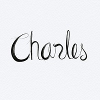 Hand drawn Charles font psd typography
