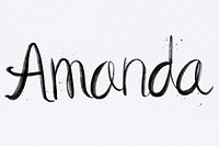 Hand drawn Amanda psd font typography