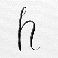Cursive letter h vector lowercase typography