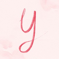 Letter y typography psd brush stroke font