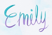 Psd Emily name hand lettering font