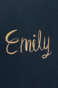 Emily sparkling gold font psd typography
