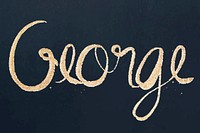 George sparkling gold vector font typography