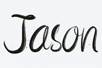 Hand drawn Jason psd font typography