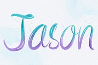 Jason name hand lettering font