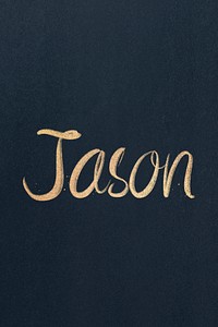 Jason sparkling gold font psd typography