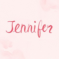 Jennifer psd pink name script font