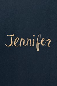 Jennifer sparkling gold psd font typography