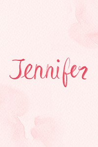 Jennifer psd pink name script font