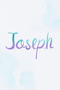 Joseph name word psd typography