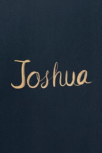 Psd Joshua sparkling gold font typography