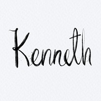 Hand drawn Kenneth psd font typography