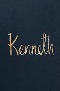 Kenneth sparkling psd gold font typography