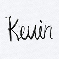 Hand drawn psd Kevin font typography