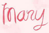 Mary psd female name lettering font