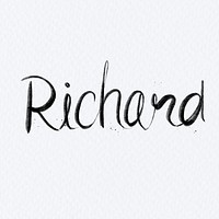 Hand drawn Richard font psd typography