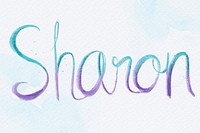 Sharon female name lettering font