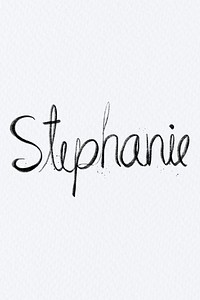 Stephanie hand drawn psd font typography