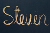 Steven sparkling gold font psd typography