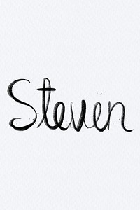 Steven hand drawn psd font typography