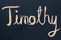 Timothy sparkling vector gold font typography