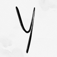 Calligraphy black letter y typography font