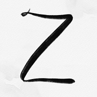 Calligraphy black letter z typography font