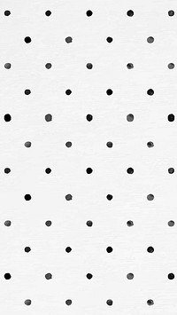 Background of polka dot ink brush patterned phone wallpaper