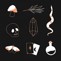 Magic symbols witchcraft illustration drawing collection