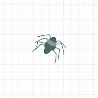 Spider Halloween witchcraft doodle vector