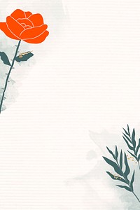 Rose and leaves psd minimal background