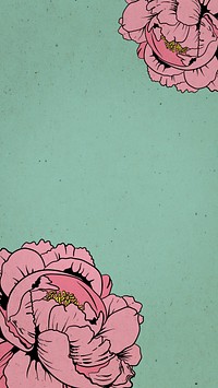 Vintage pink rose psd mobile phone wallpaper