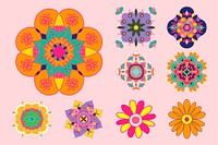 Diwali Indian mandala illustration set