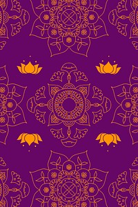 Purple Diwali Indian mandala background