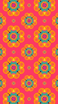 Indian rangoli mandala psd pattern phone wallpaper