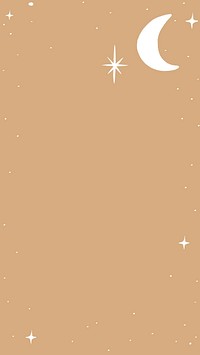 Silver cute doodle starry sky border on brown background