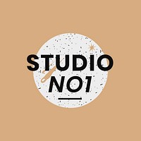 Studio no 1 brown abstract cute space logo design