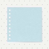 Pastel blue square memo pad vector graphic