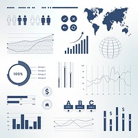 Infographic dashboard business data analysis